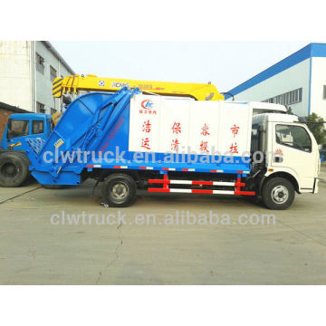 Dimensions du camion à ordures Dongfeng, collecteur à ordures de compactage de 5-6cbm